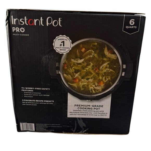 Instant Pot Pro 6 Quart Multi-Use Pressure Cooker - New - Picture 3 of 4